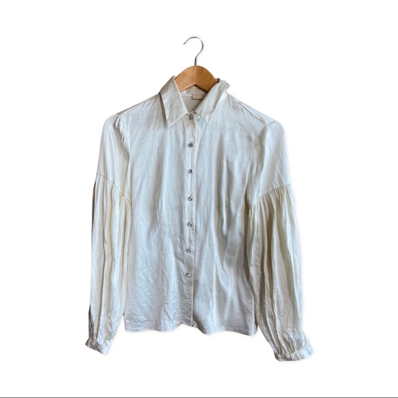 Micheal kore white blouses, long sleeves, size US 2 - Picture 2 of 6